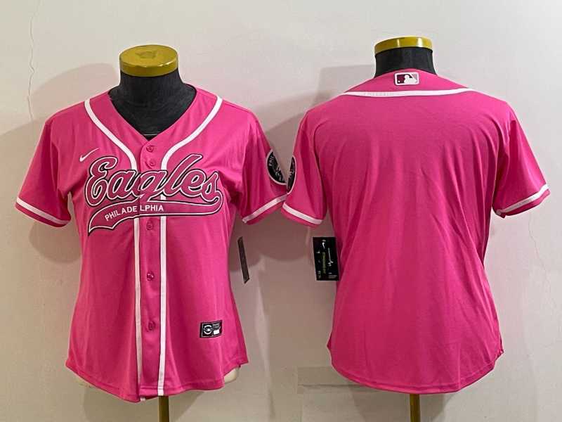 Women's Philadelphia Eagles Blank Pink With Patch Cool Base Stitched Baseball Jersey,We sell and wholesale Women's Philadelphia Eagles Blank Pink With Patch Cool Base Stitched Baseball Jersey on line form chian!